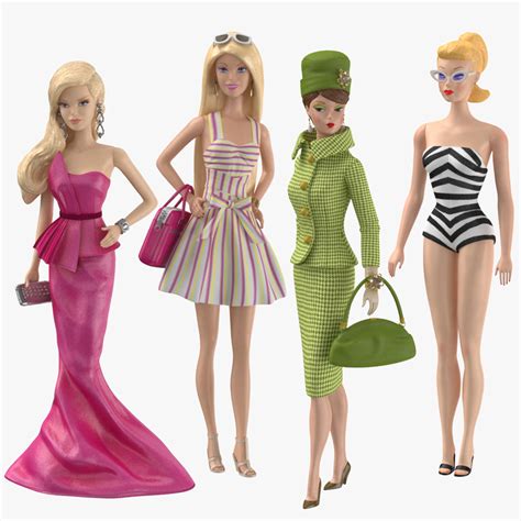 3d model barbie|3d barbie doll.